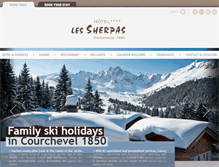 Tablet Screenshot of hotel-les-sherpas.com